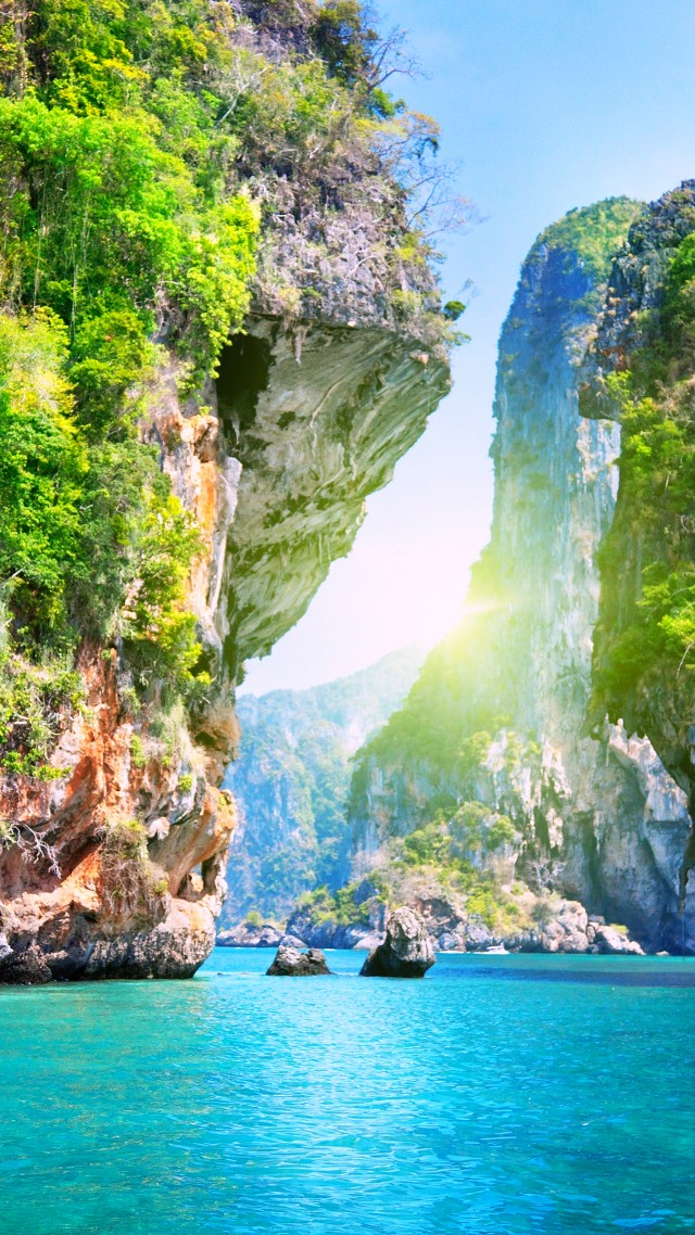 Thailand, 5k, 4k wallpaper, 8k, Pattaya, beach, ocean, mountains, World's best diving sites (vertical)