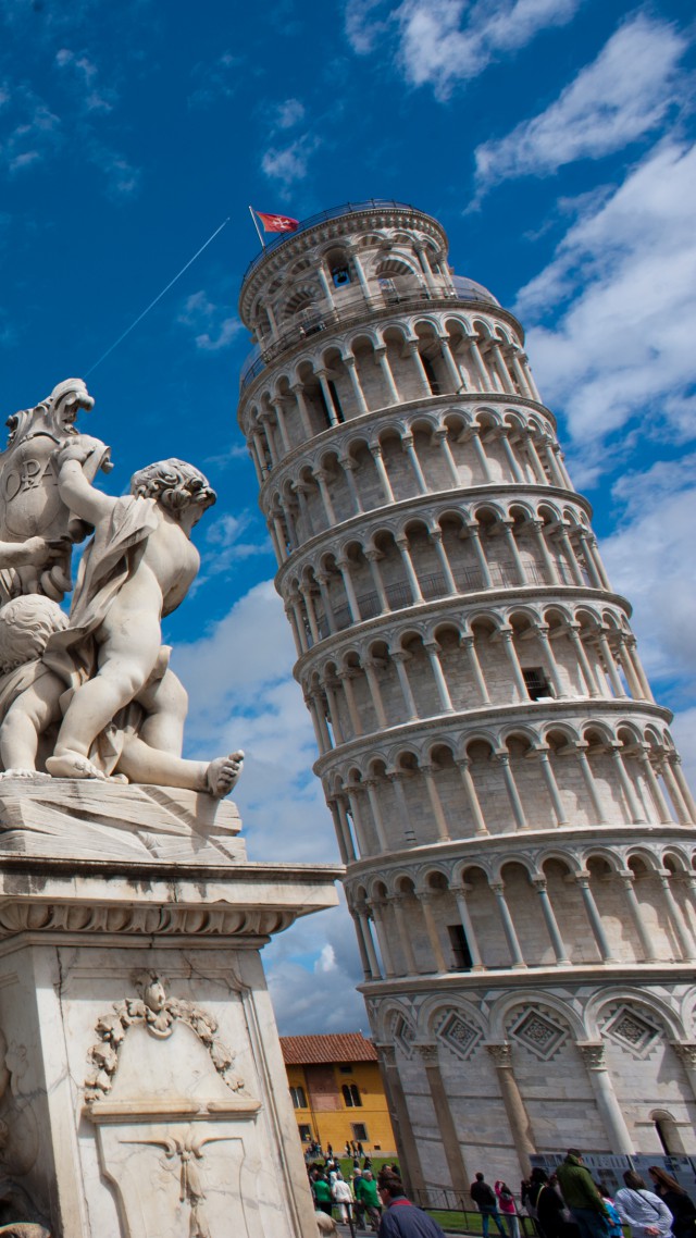 Leaning Tower of Pisa, Italy, Travel, Tourism (vertical)