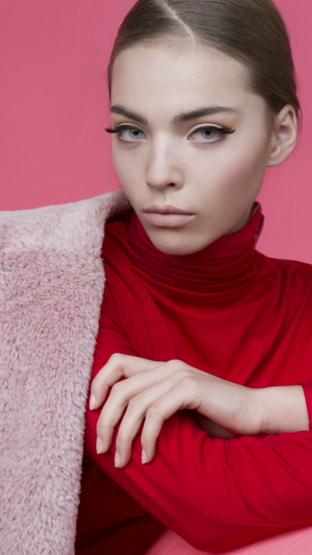 Kasia Bielska, Top Fashion Models, model, pink (vertical)