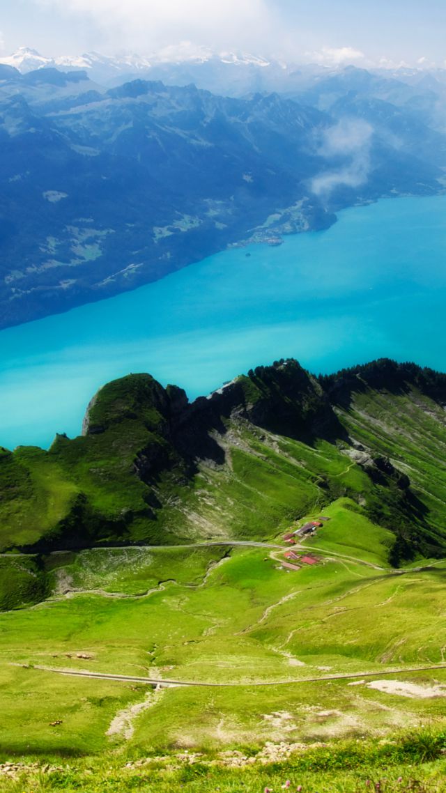 Switzerland, 5k, 4k wallpaper, Alps, mountains, meadows, lake (vertical)