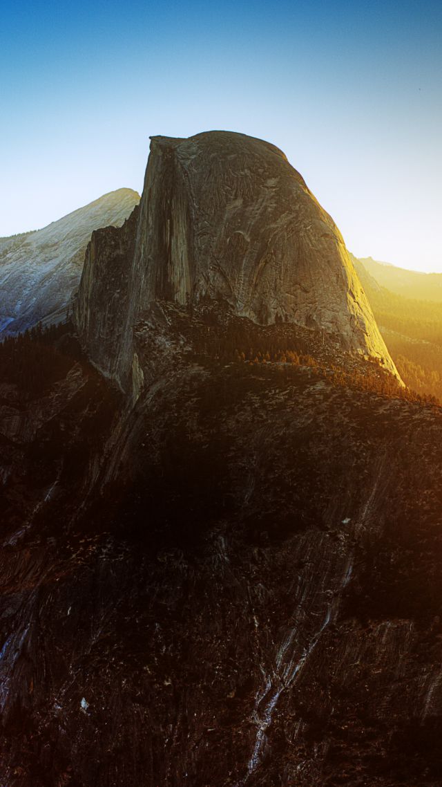 Yosemite, 5k, 4k wallpaper, 8k, Half Dome, California, Sunrise, mountain (vertical)