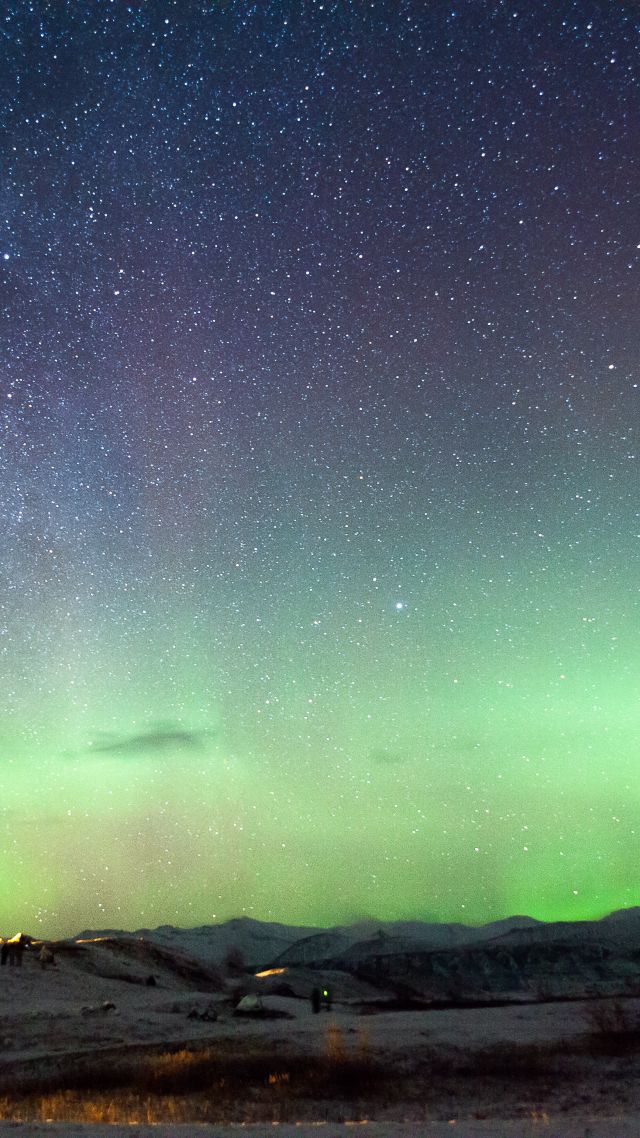Iceland, 5k, 4k wallpaper, northern lights, mountains, night, stars (vertical)