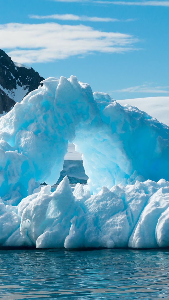 Antarctica, 5k, 4k wallpaper, 8k, iceberg, north, winter (vertical)