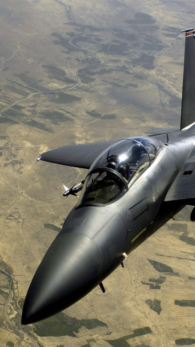 F-15, tactical fighter, Eagle, McDonnell Douglas, US Army, U.S. Air Force, aircraft (vertical)
