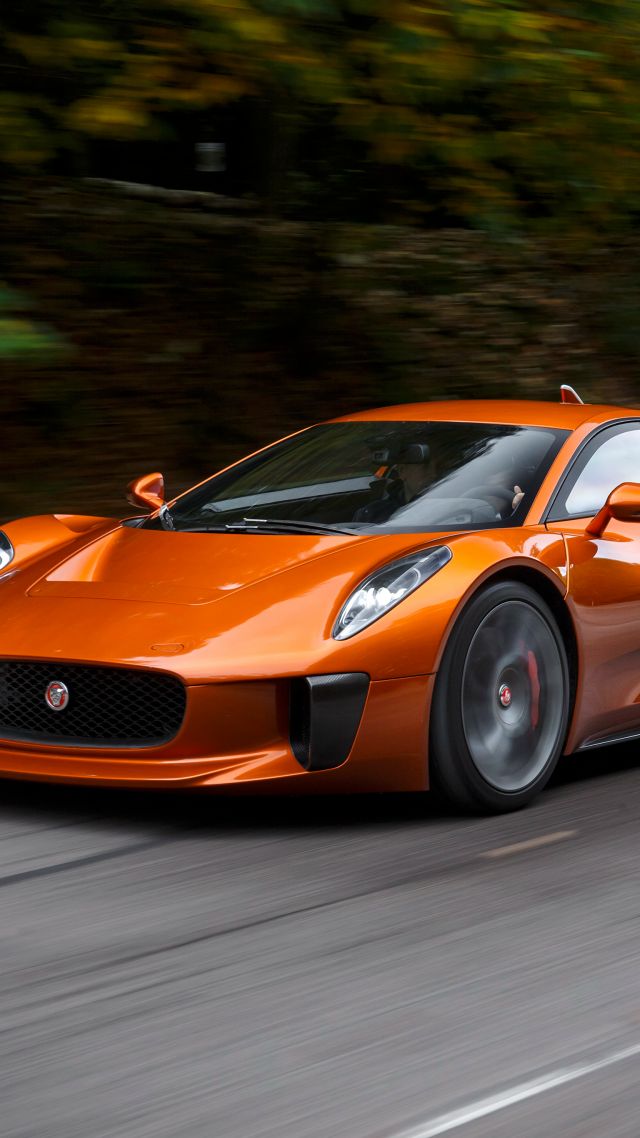 Jaguar C-X75, 007 Spectre, james bond, orange, spectre (vertical)
