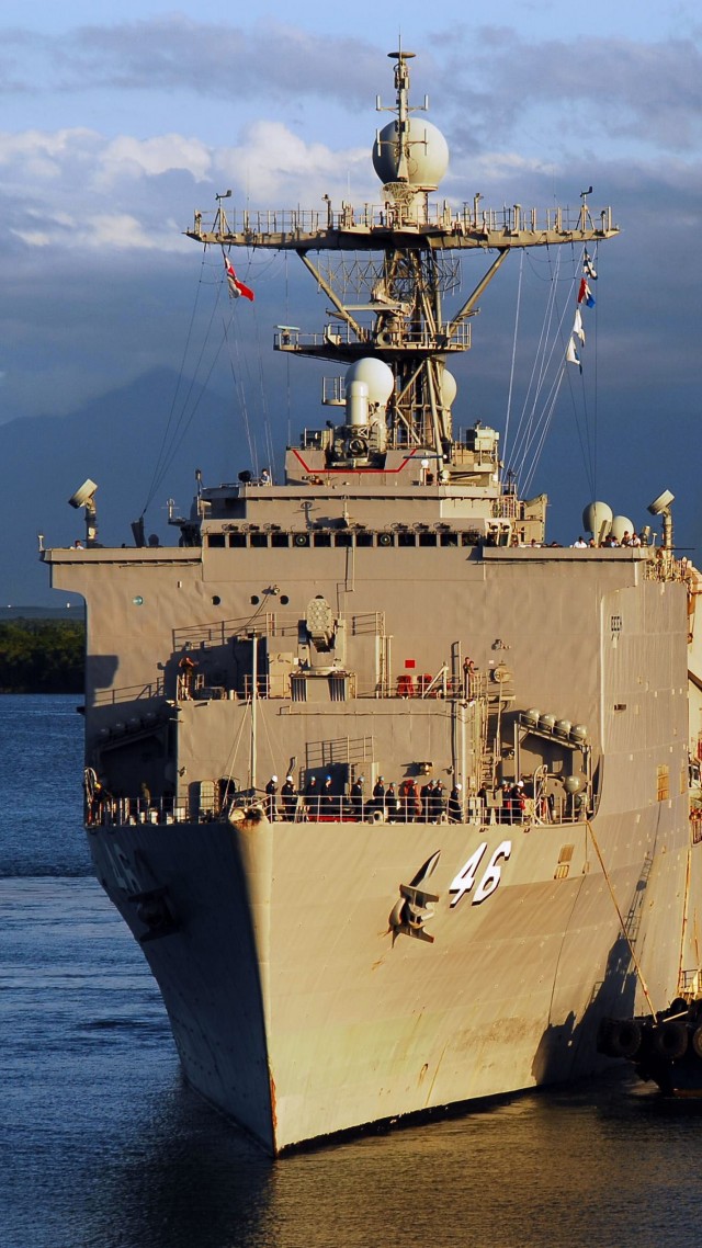 USS Tortuga, LSD-46, Whidbey Island-class, dock landing ship, USA Navy (vertical)