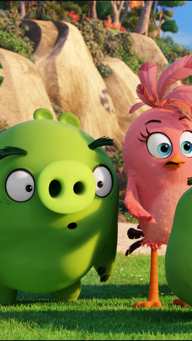 Angry Birds, Green pigs, family, Animation 2016 (vertical)