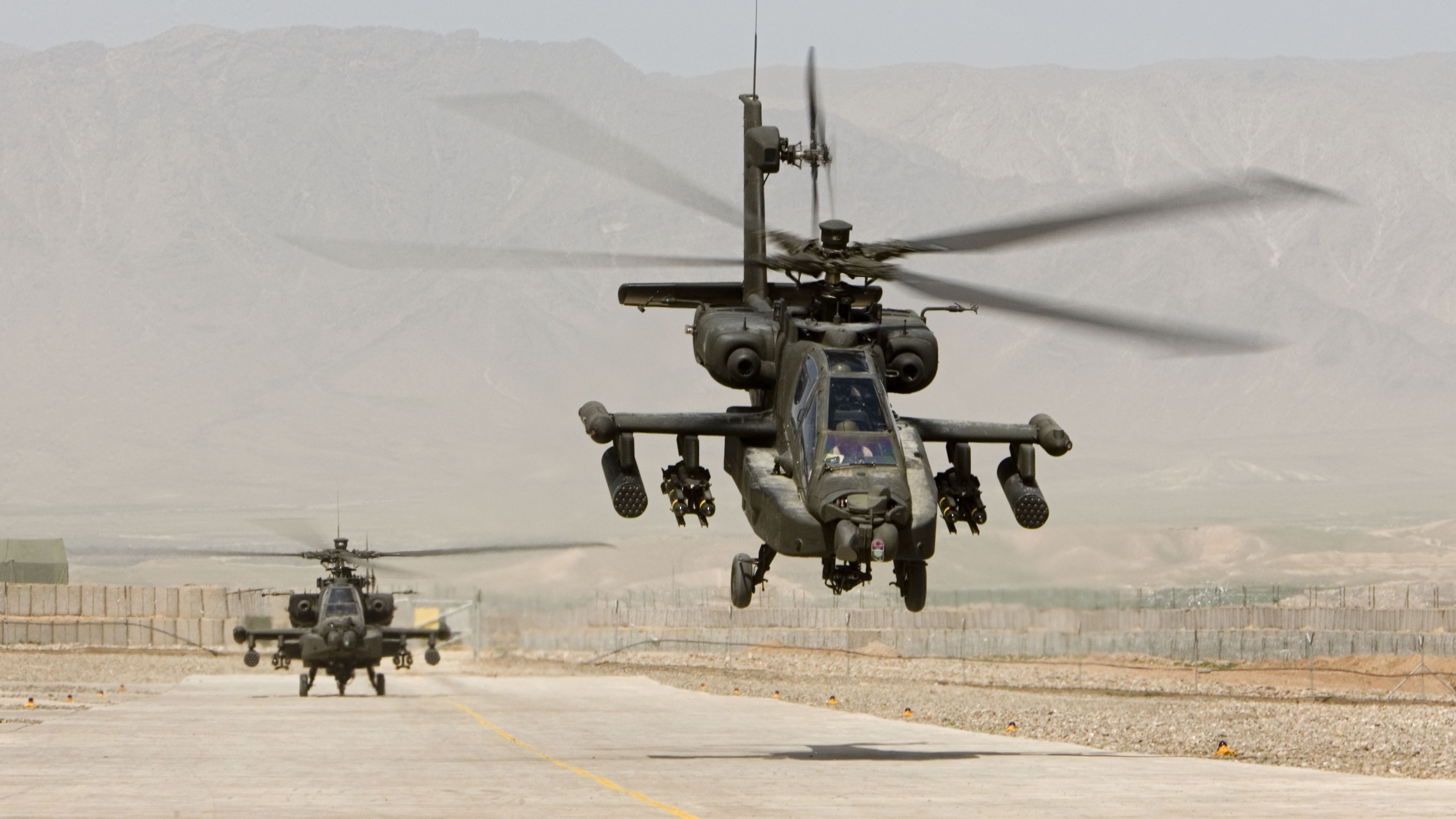 Wallpaper AH-64, Apache, attack helicopter, US Army, U.S. Air Force