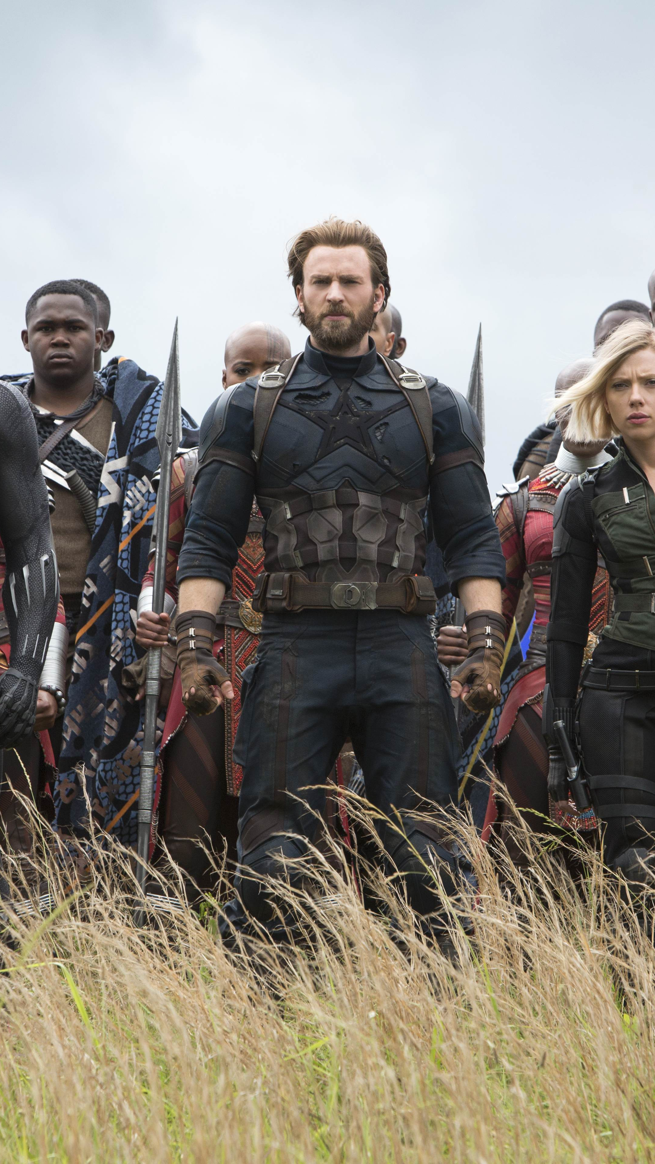 Wallpaper Avengers Infinity War Black Widow Captain
