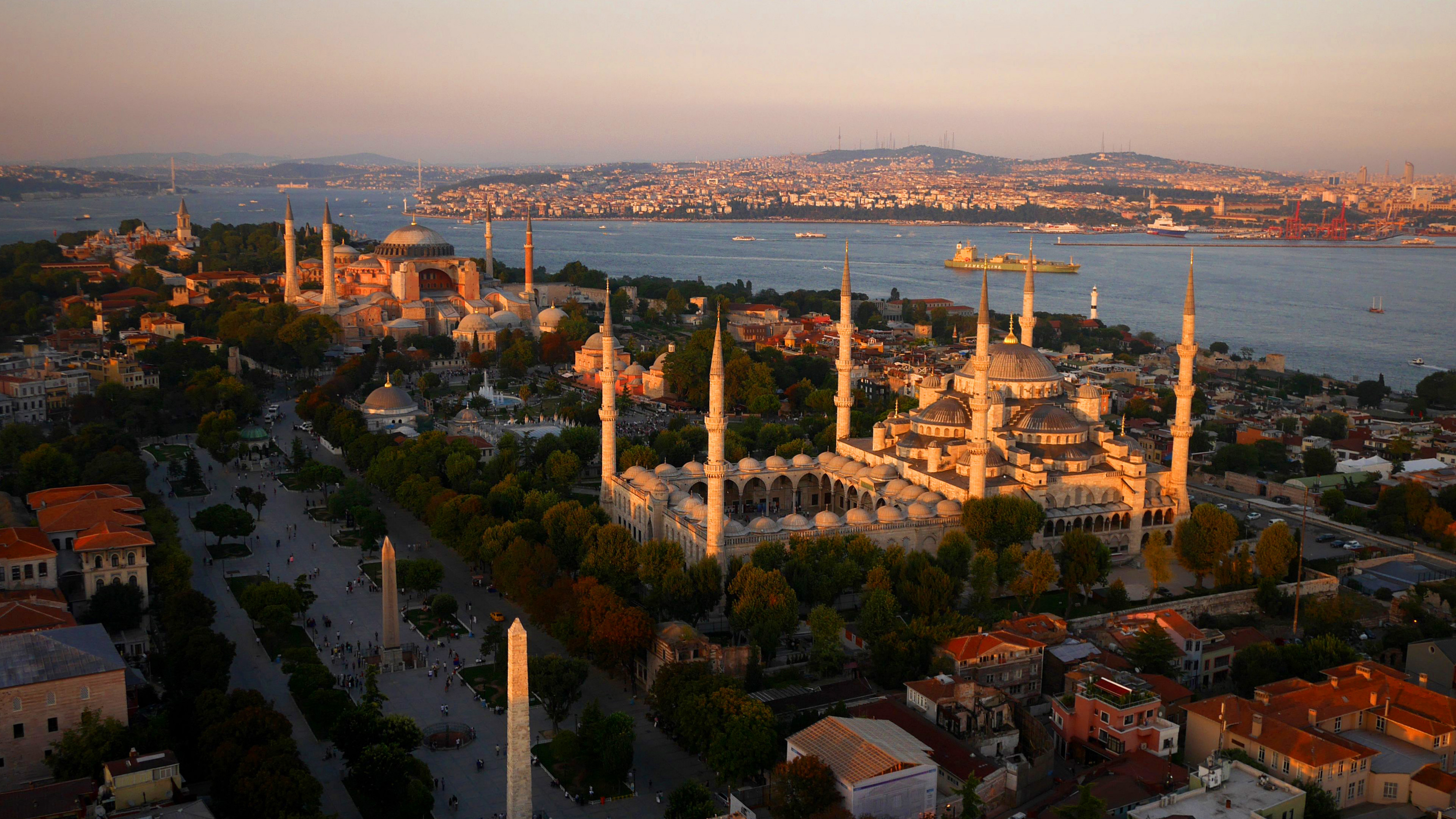 Wallpaper Blue Mosque, Istanbul, Turkey, Tourism, Travel, Architecture