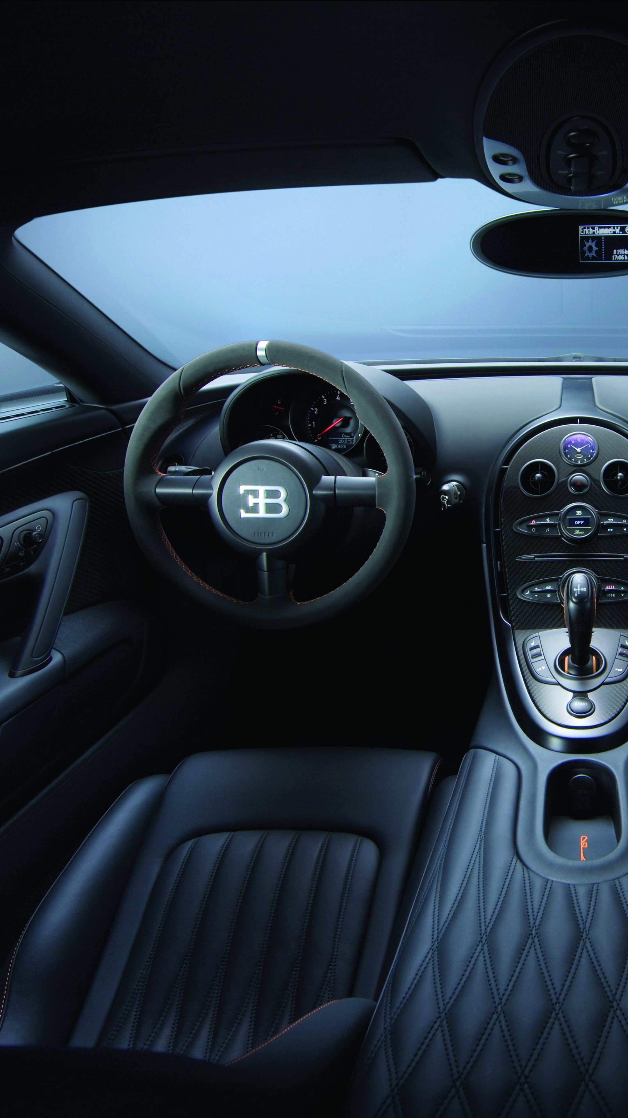 Wallpaper Bugatti Veyron Super Sport Interior Supercar