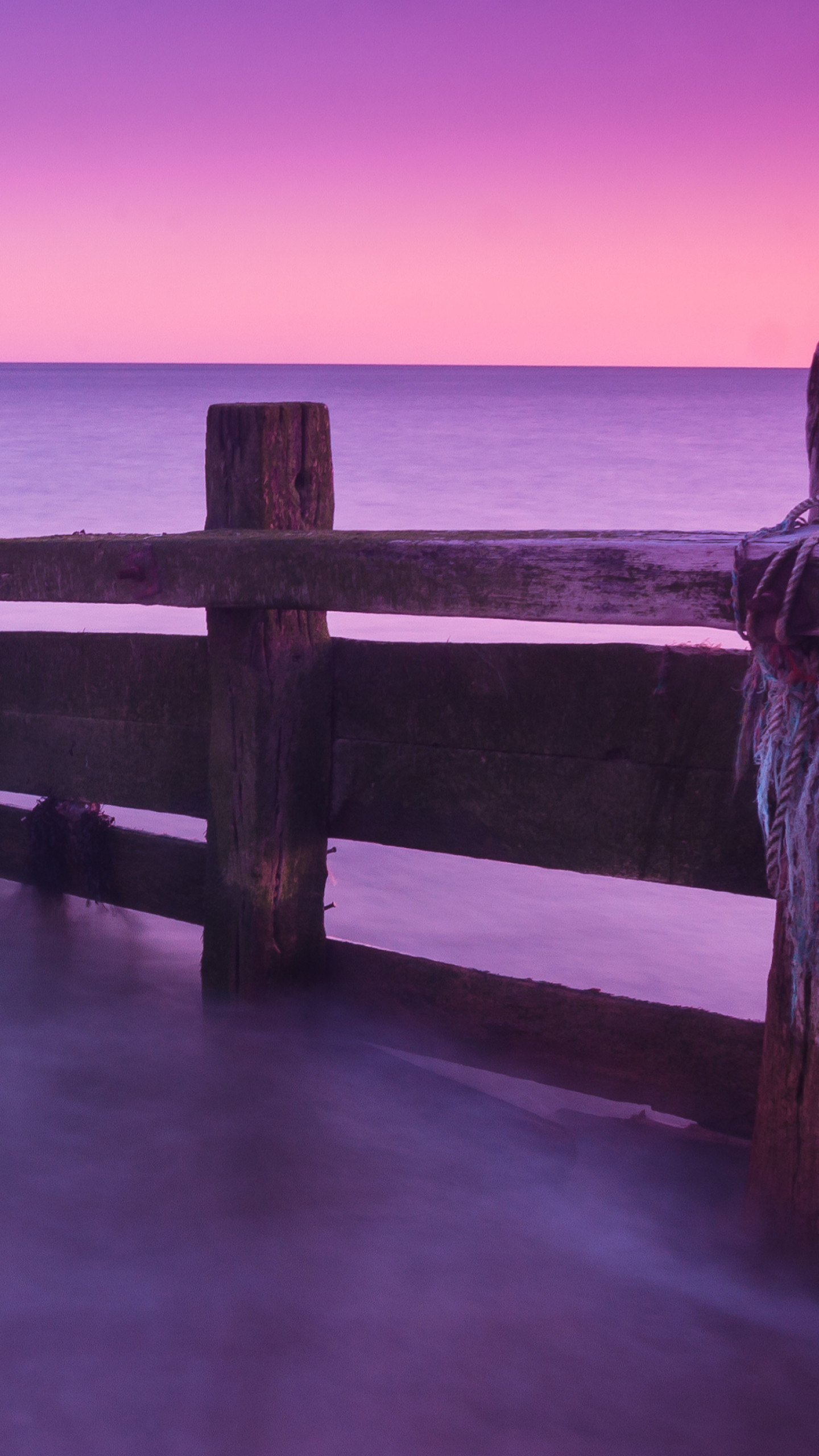 Wallpaper docks, 4k, HD wallpaper, abandoned, Seven Sisters Country Park,  England, purple, pink, sunrise, sunset, sea, ocean, water, clear sky, OS  #851