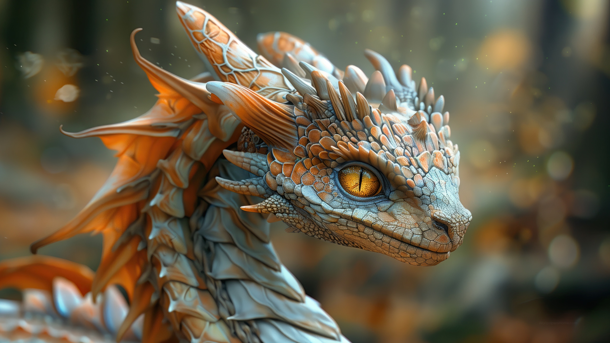 Dragon Wallpaper 4k Mythical Creature Scale covered
