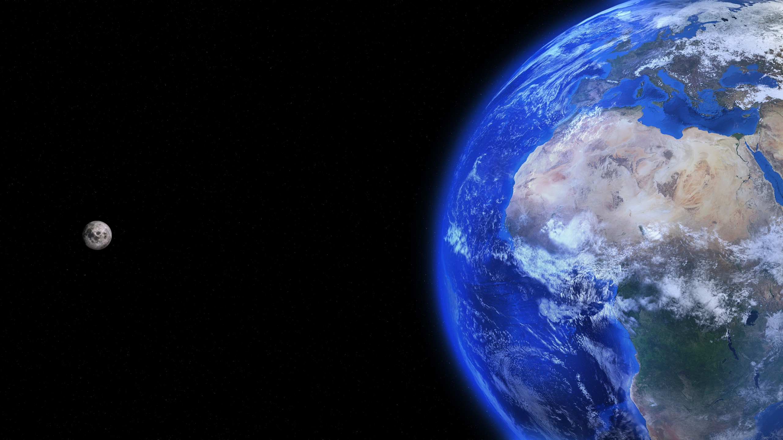 Wallpaper Earth, Moon, planet, galaxy, 4k, Space #17034