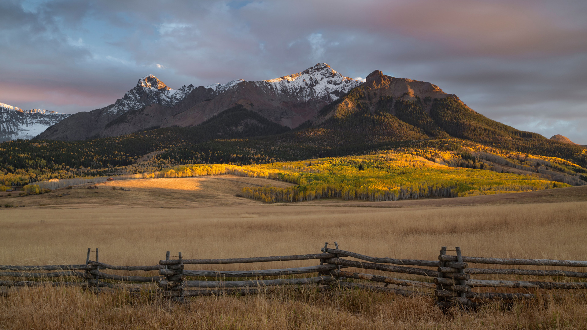 Wallpaper field, mountains, USA, Colorado, 4k, Nature #16243
