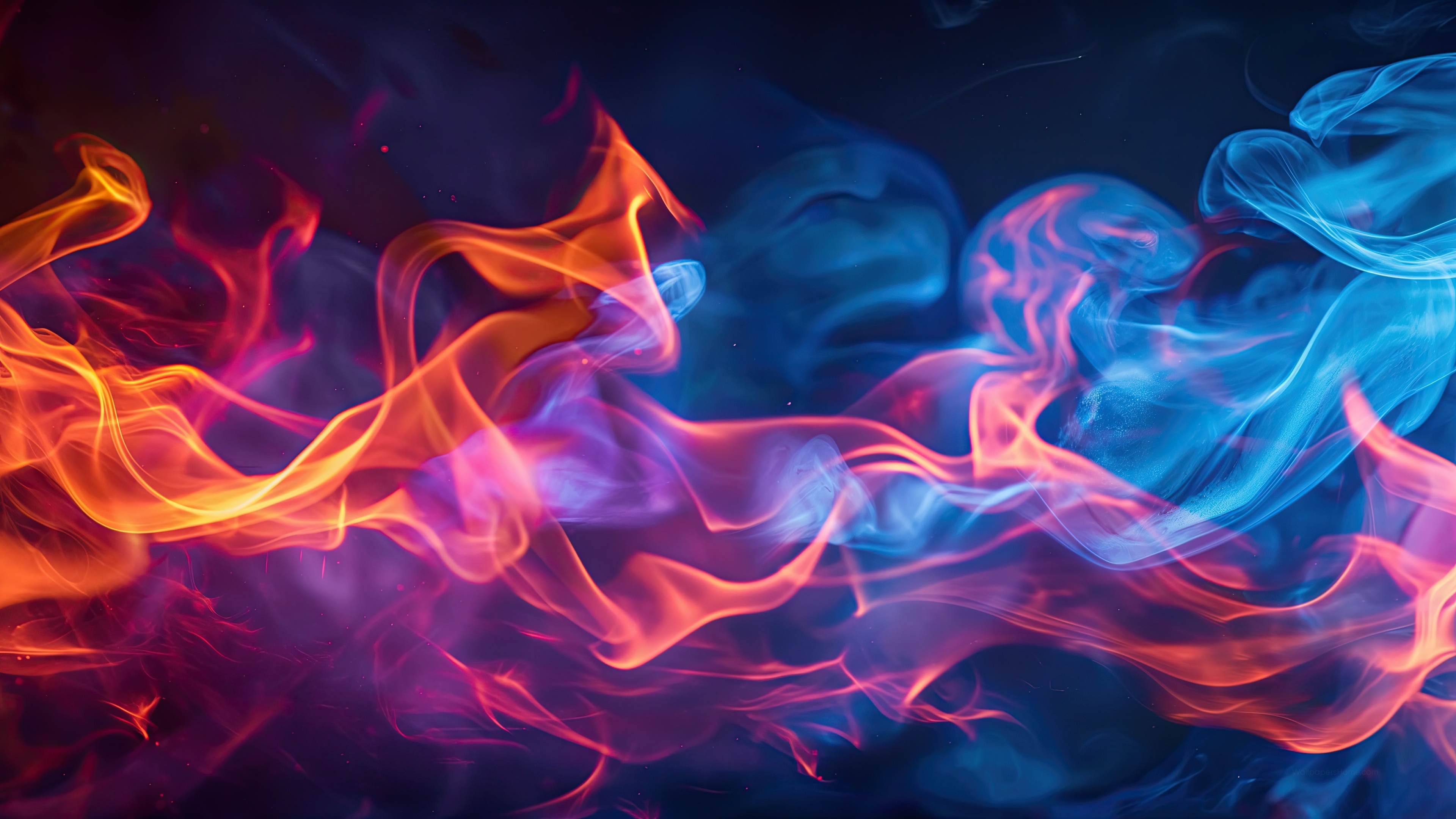 Download Wallpapers Blue Fire 4k Fire Flames Fire Textures