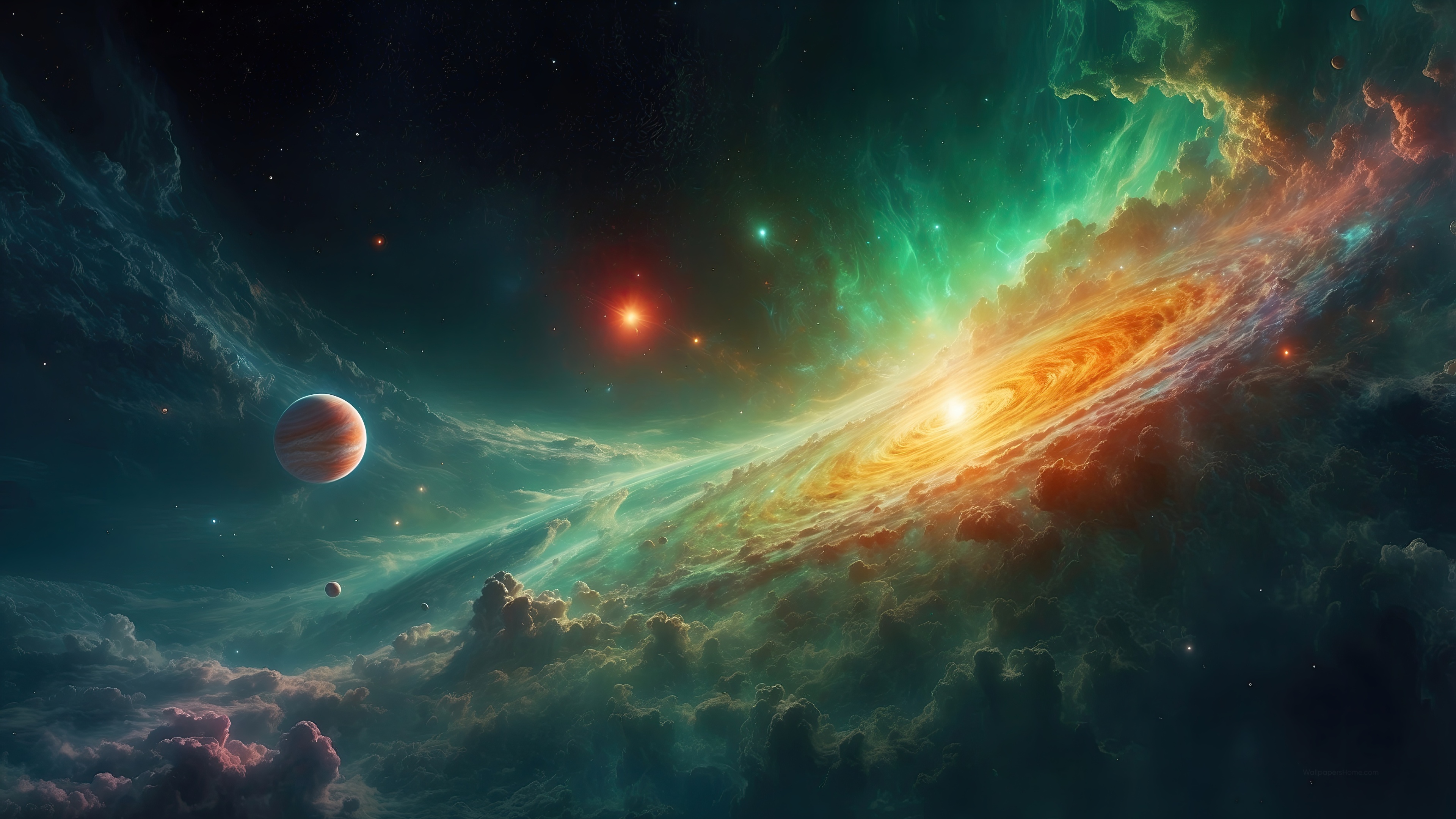 Galaxy Wallpaper 4k Luminous Nebula Celestial Green Galaxy Wallpaper 4k Luminous Nebula Celestial Green