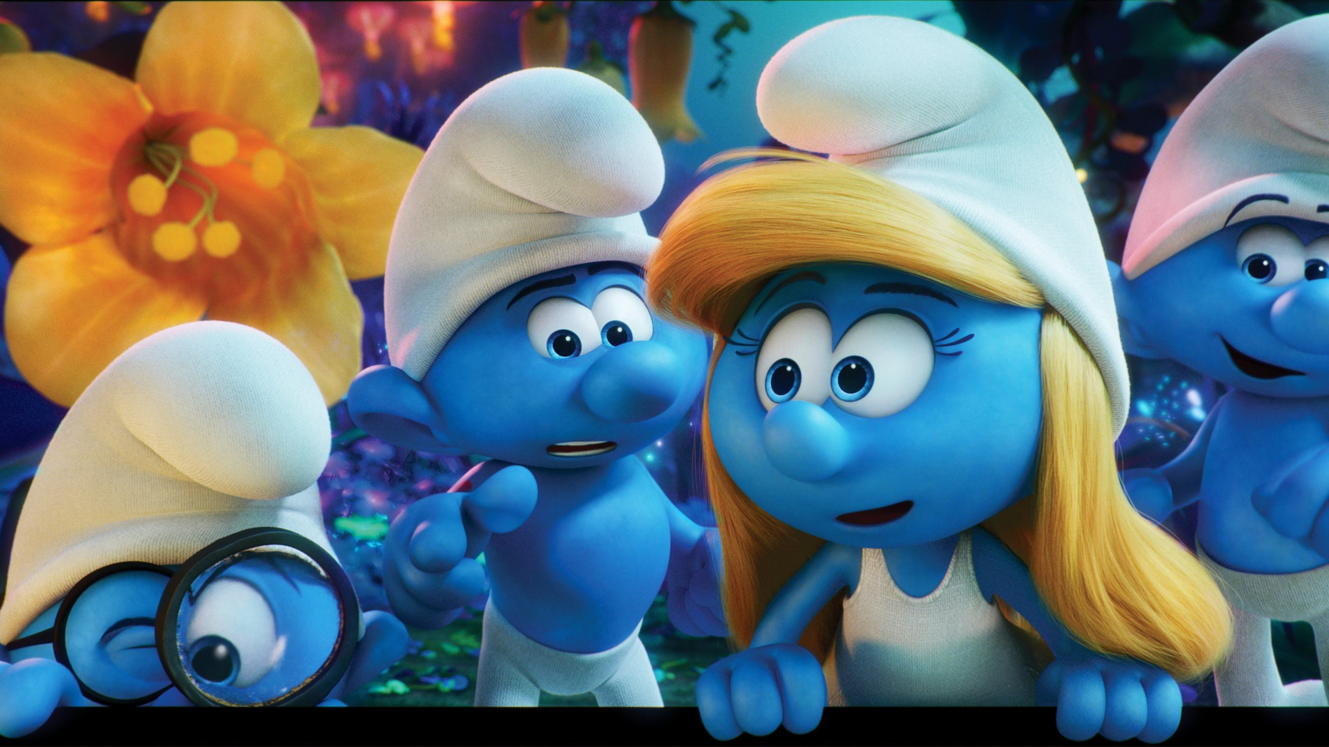 Wallpaper Get Smurfy, Best Animation Movies of 2017, blue ...