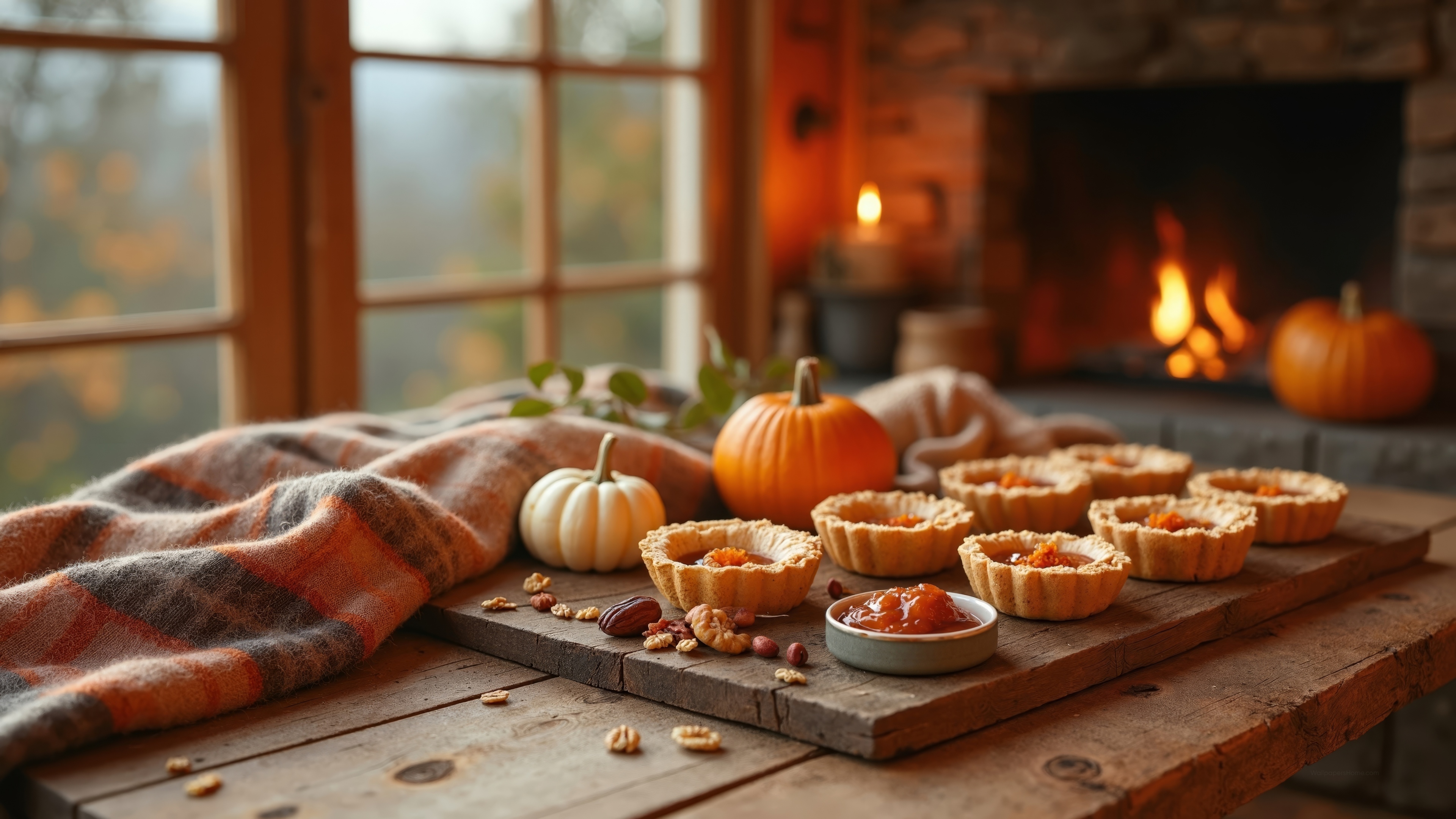 Gourds Wallpaper 4K Thanksgiving Feast Harvest Celebration