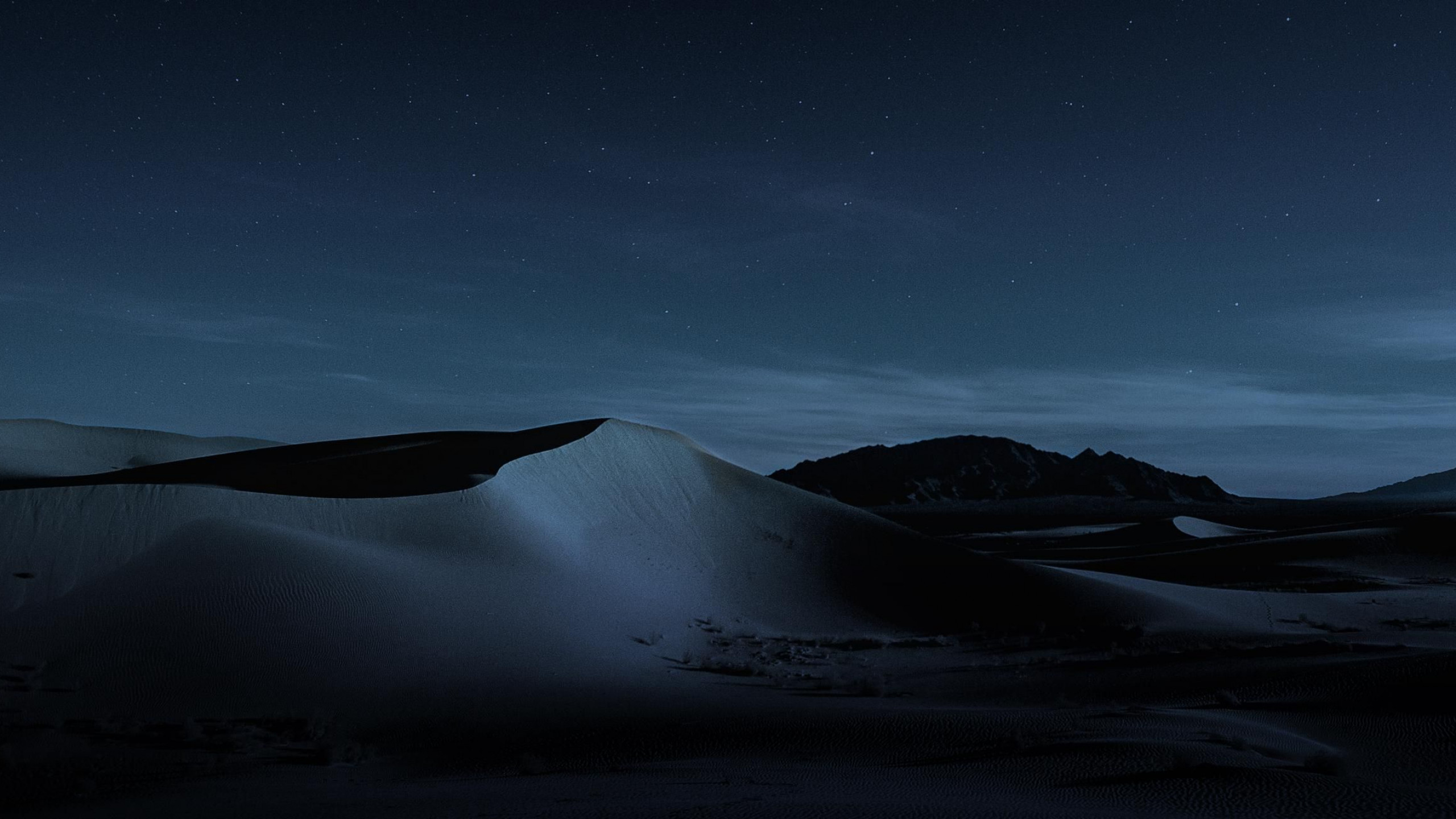 Wallpaper macOS Mojave, Night, Dunes, 4K, OS #18885