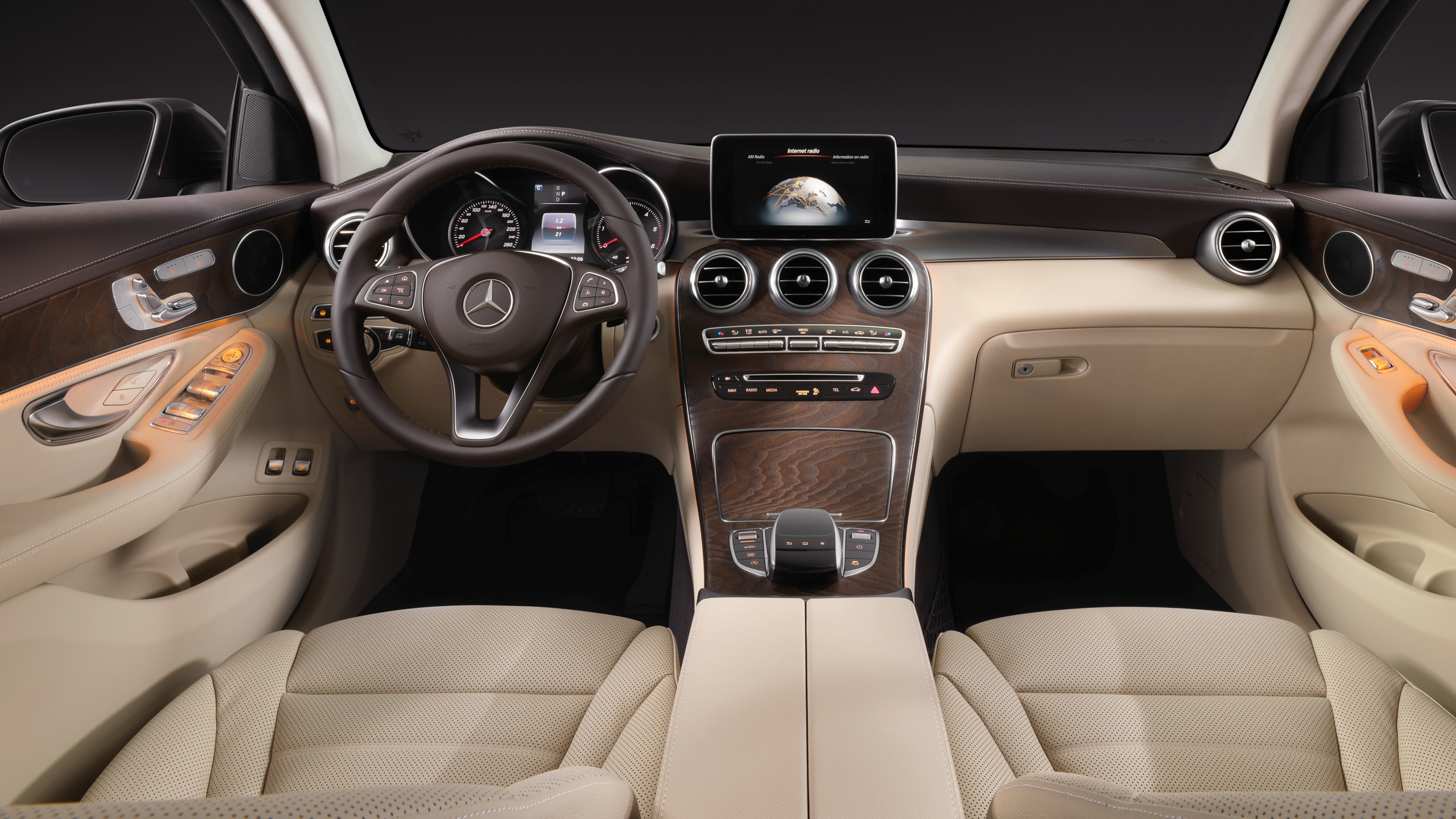 Wallpaper Mercedes-benz Glc klasse, coupe, NYIAS 2016, interior, Cars