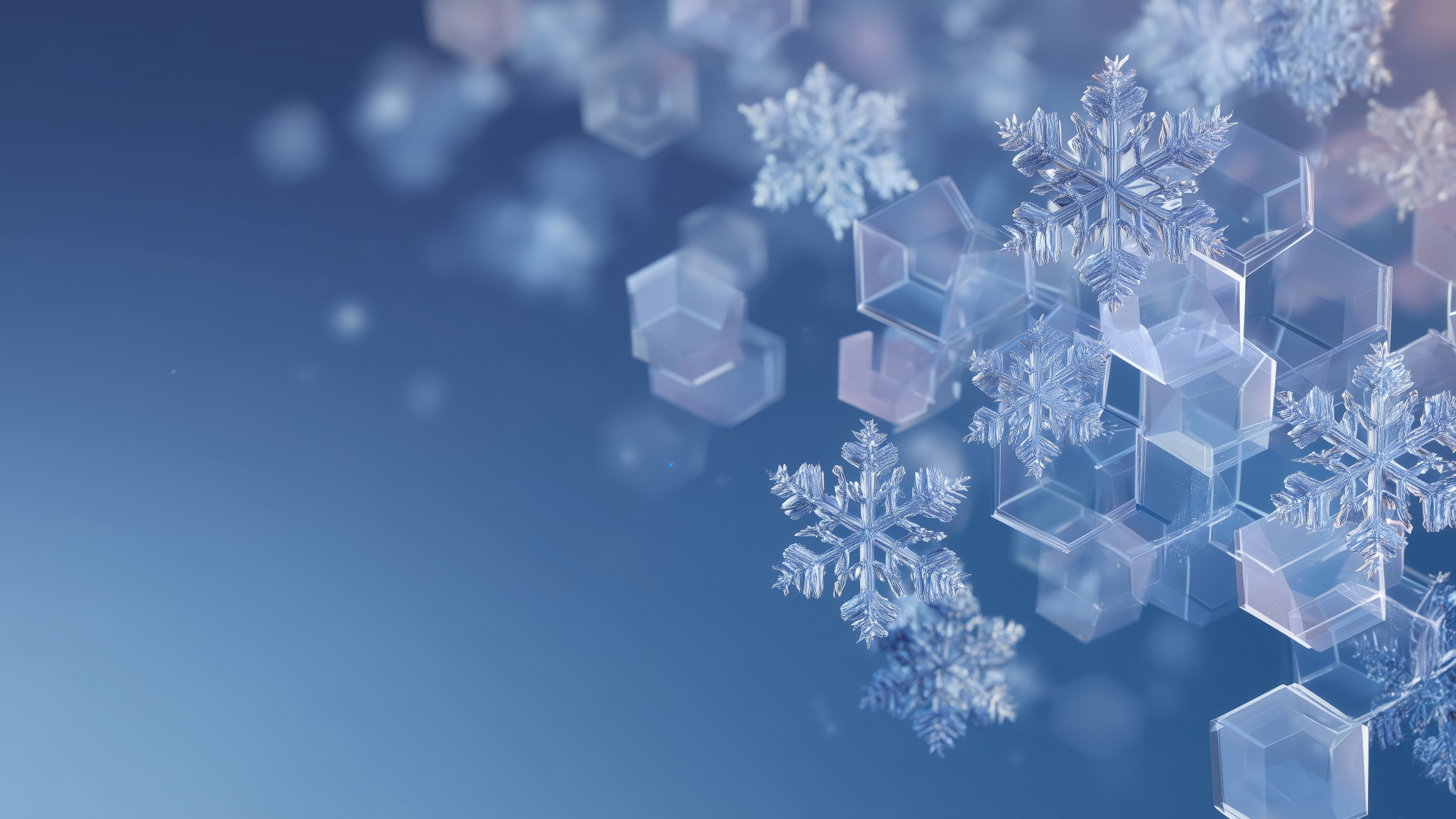 Minimalistic Design Wallpaper 4K Cozy Aesthetic Ice Crystals