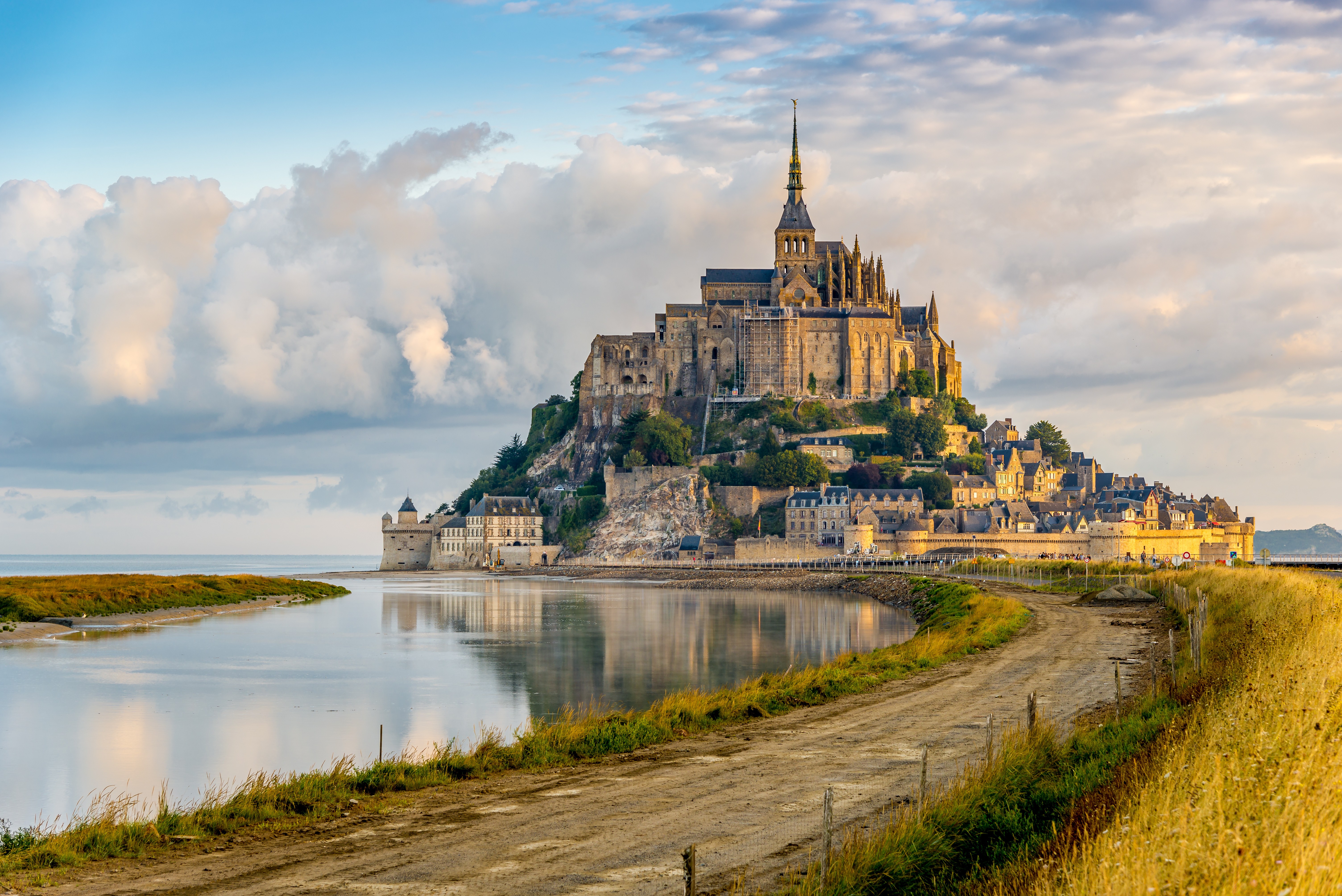 Wallpaper Mont Saint Michel, France, Town-Castle Tourism, Travel