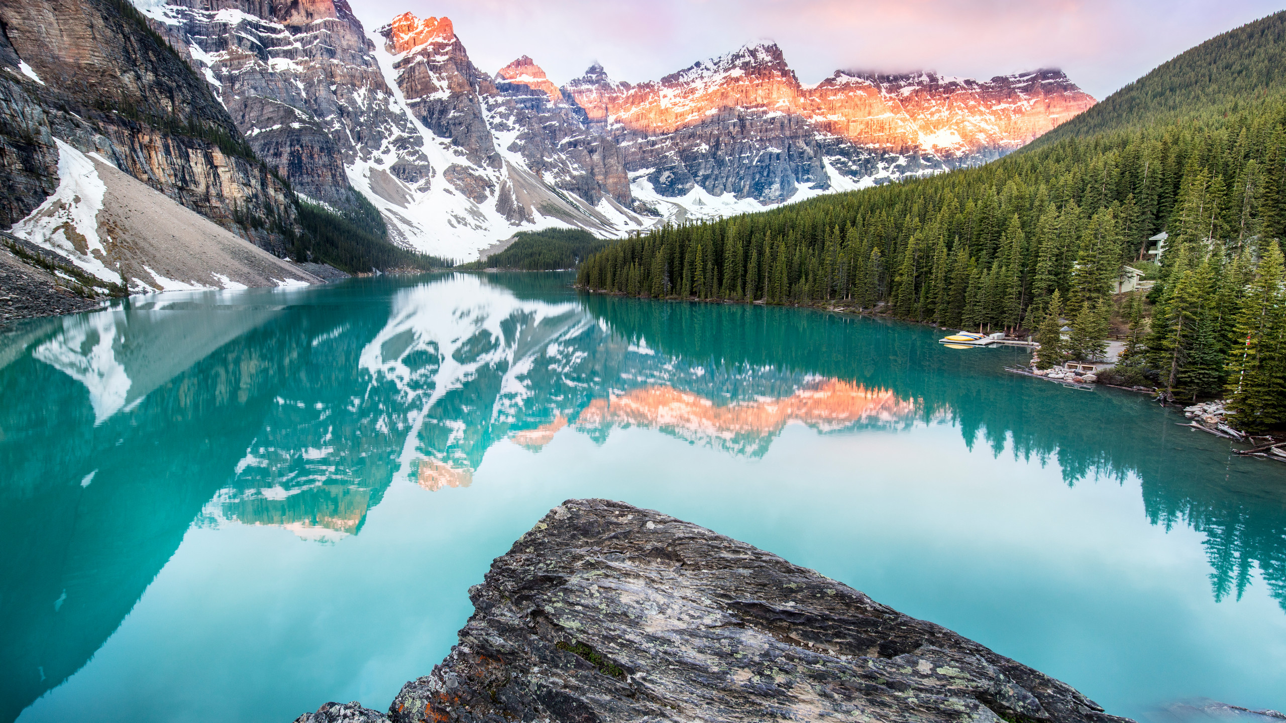 Wallpaper Moraine Lake, Banff, Canada, mountains, forest ...