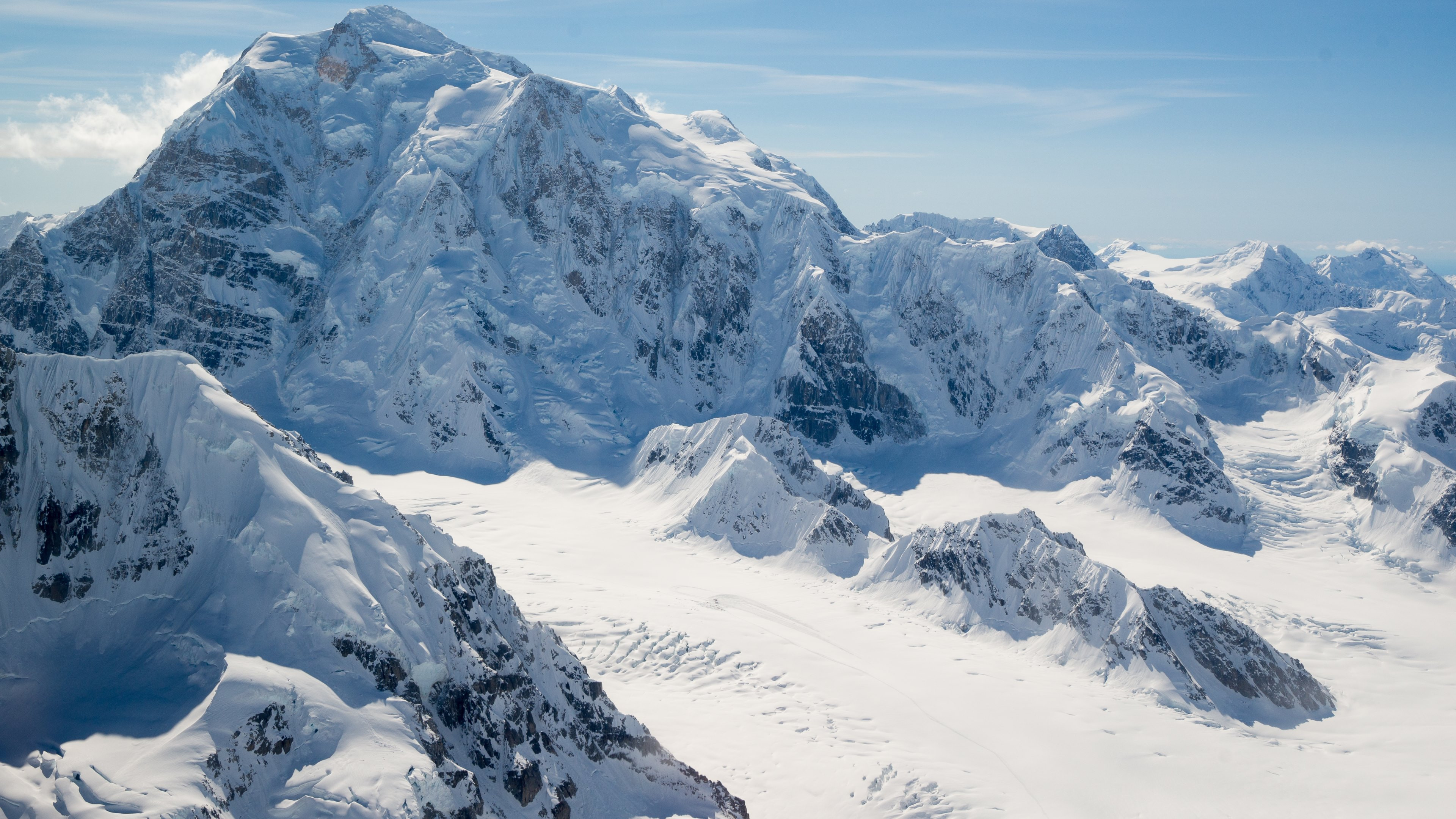 Wallpaper mountain, Alaska, snow, winter, 4k, Nature #17414