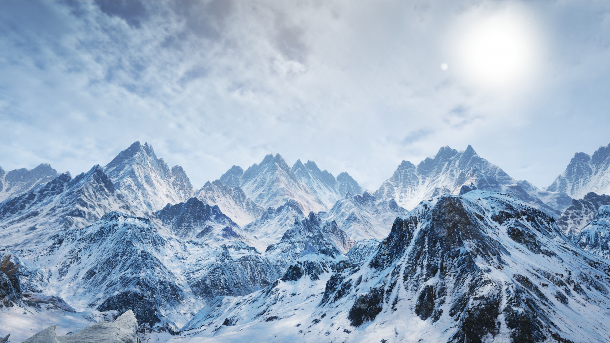 Wallpaper mountains, snow, winter, 4k, Nature #17415