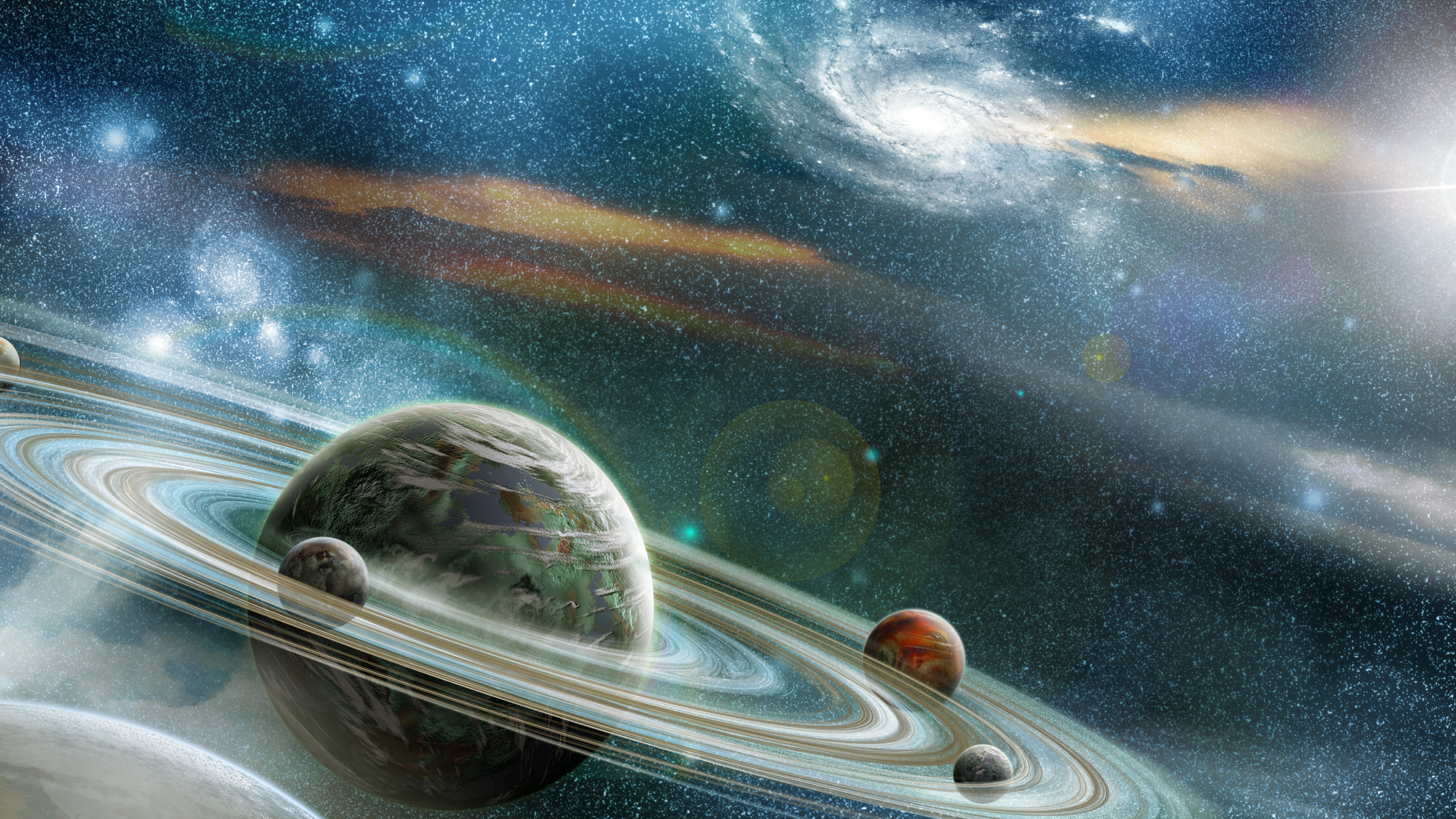 Wallpaper planet, stars, Saturn, galaxy, 5k, Space #16847