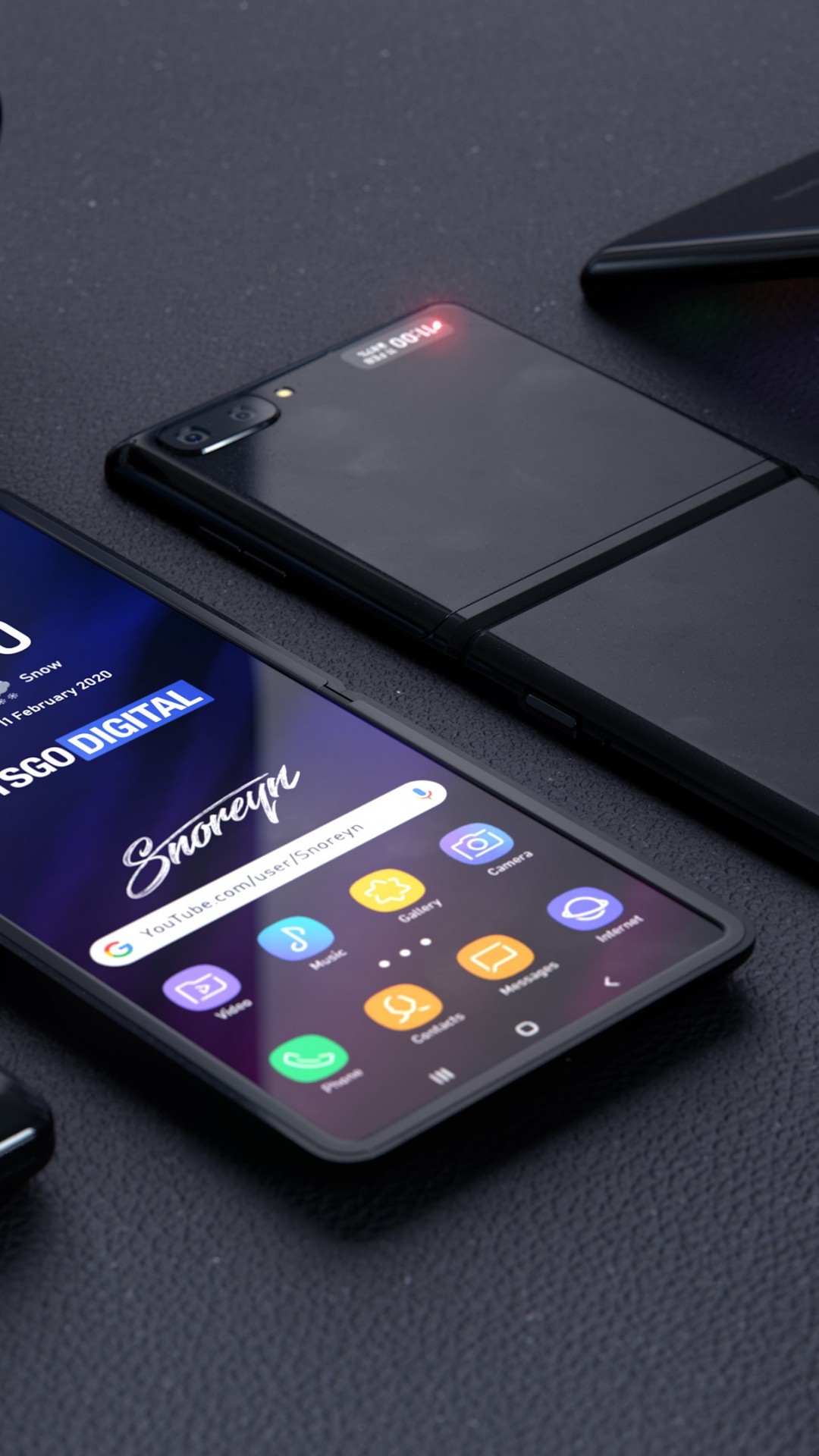Wallpaper Samsung Galaxy Z Flip, foldable smartphone, 4K, Hi-Tech #22498