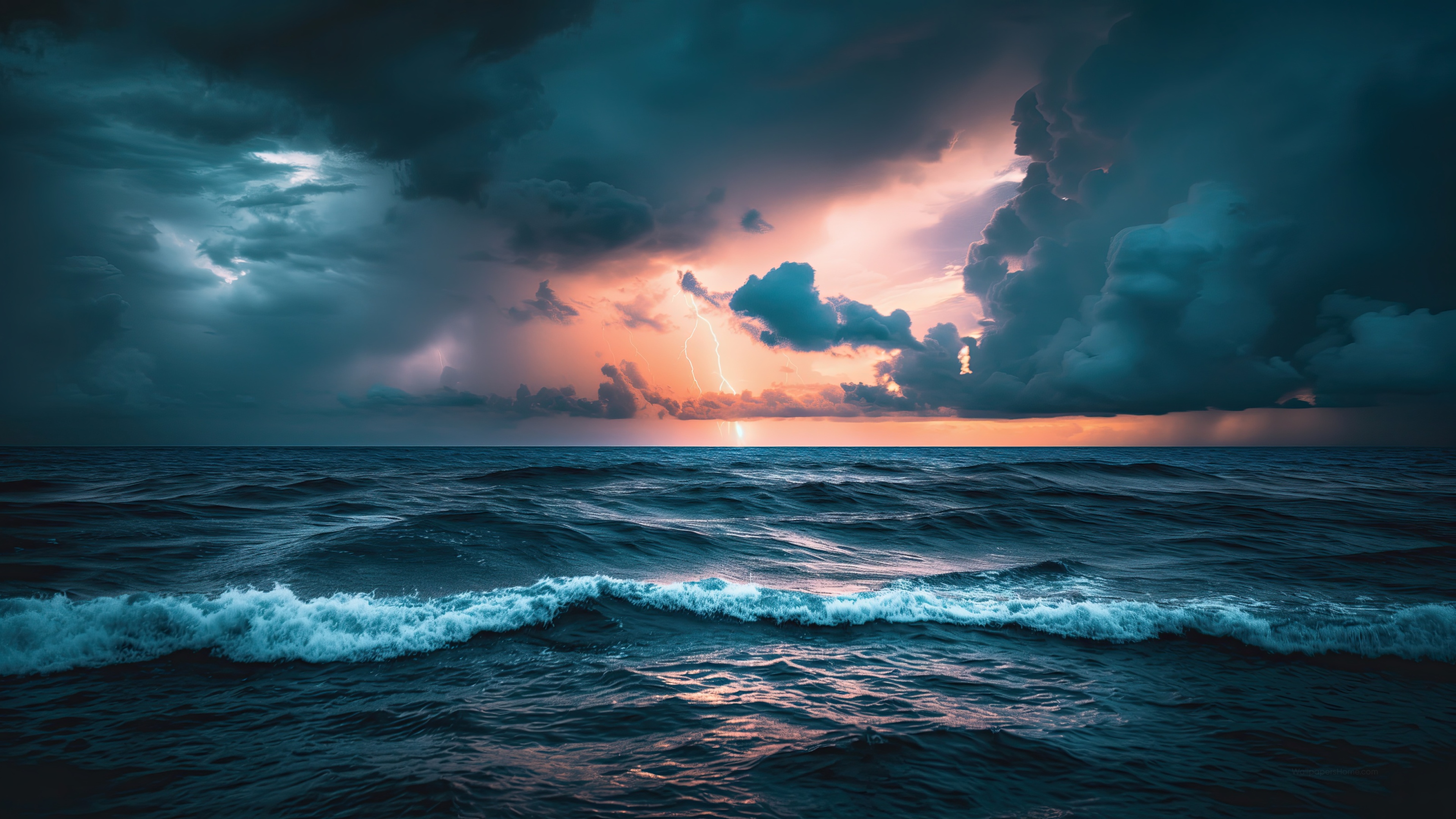 Sea Wallpaper Ocean Lightning 5738 Page 2