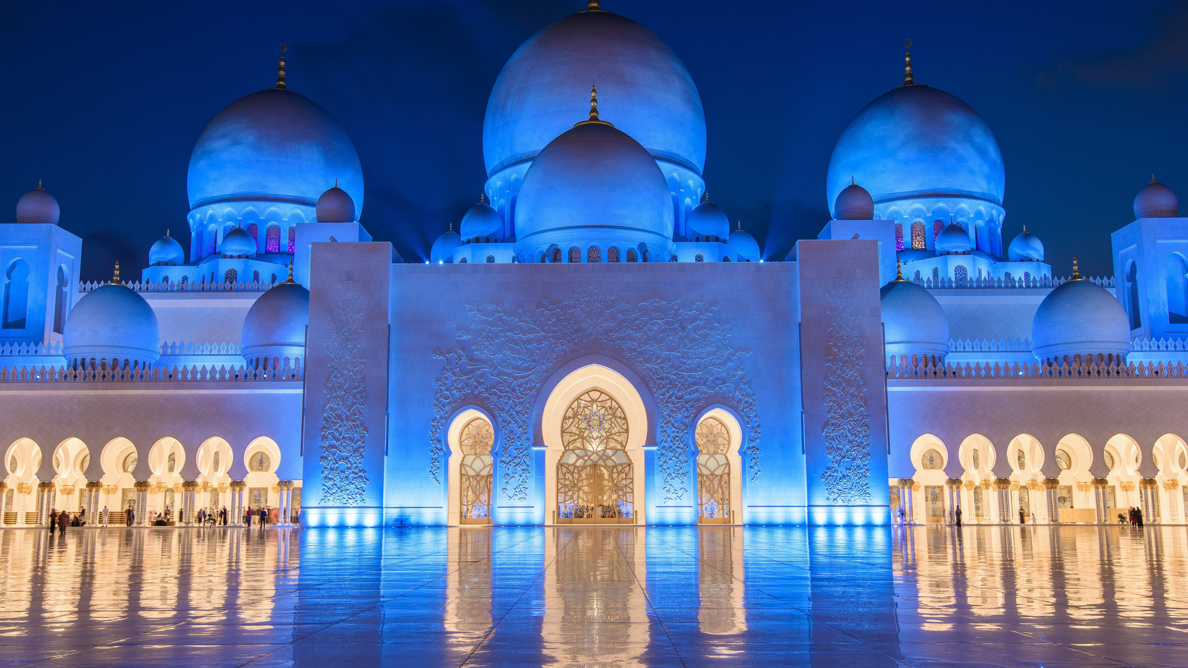Wallpaper Sheikh Zayed Mosque, Abu Dhabi, night, 8k, Architecture #16652
