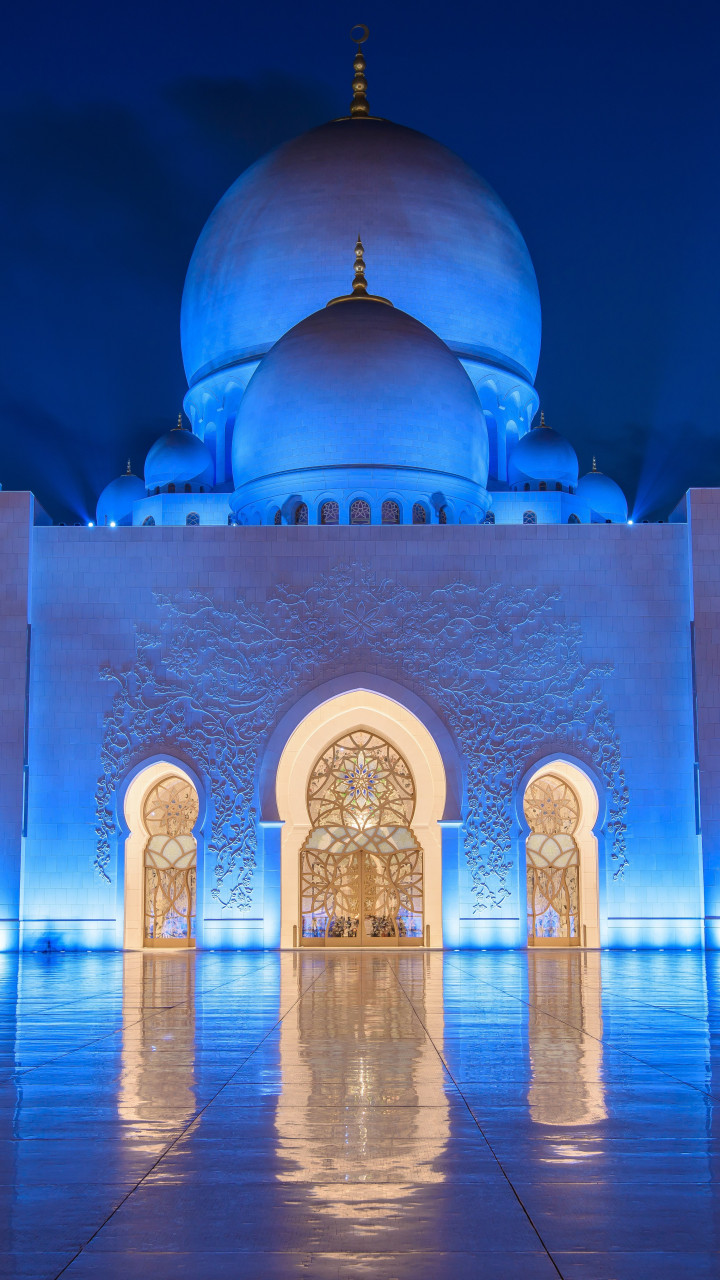sheikh zayed mosque 720x1280 abu dhabi night 8k 16652