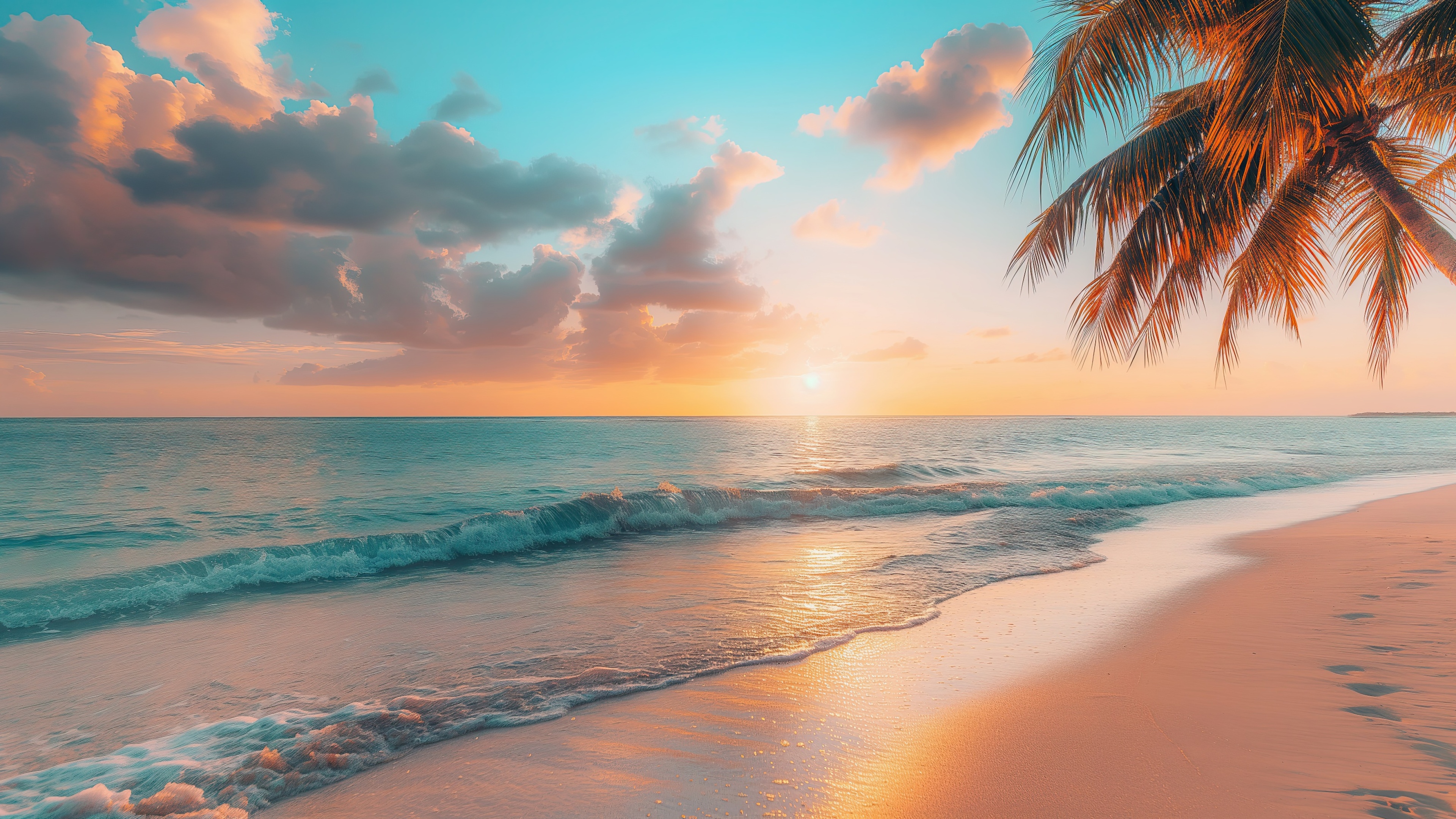 Tropical Beach Wallpaper 4k Sunset Serene Tropical Beach Wallpaper 4k Sunset Serene