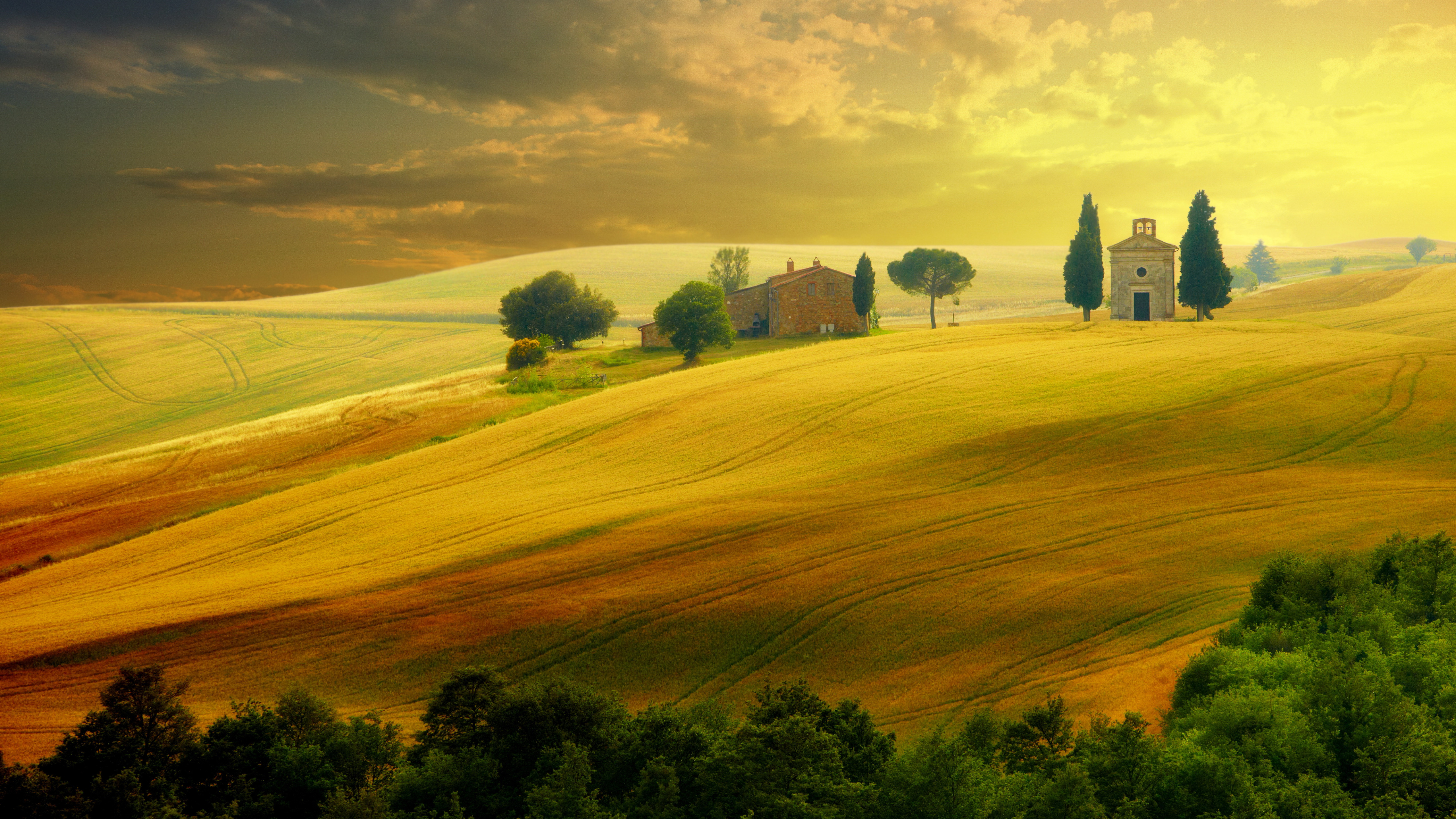 Wallpaper Tuscany, Italy, hills, field, 5k, Nature #16281