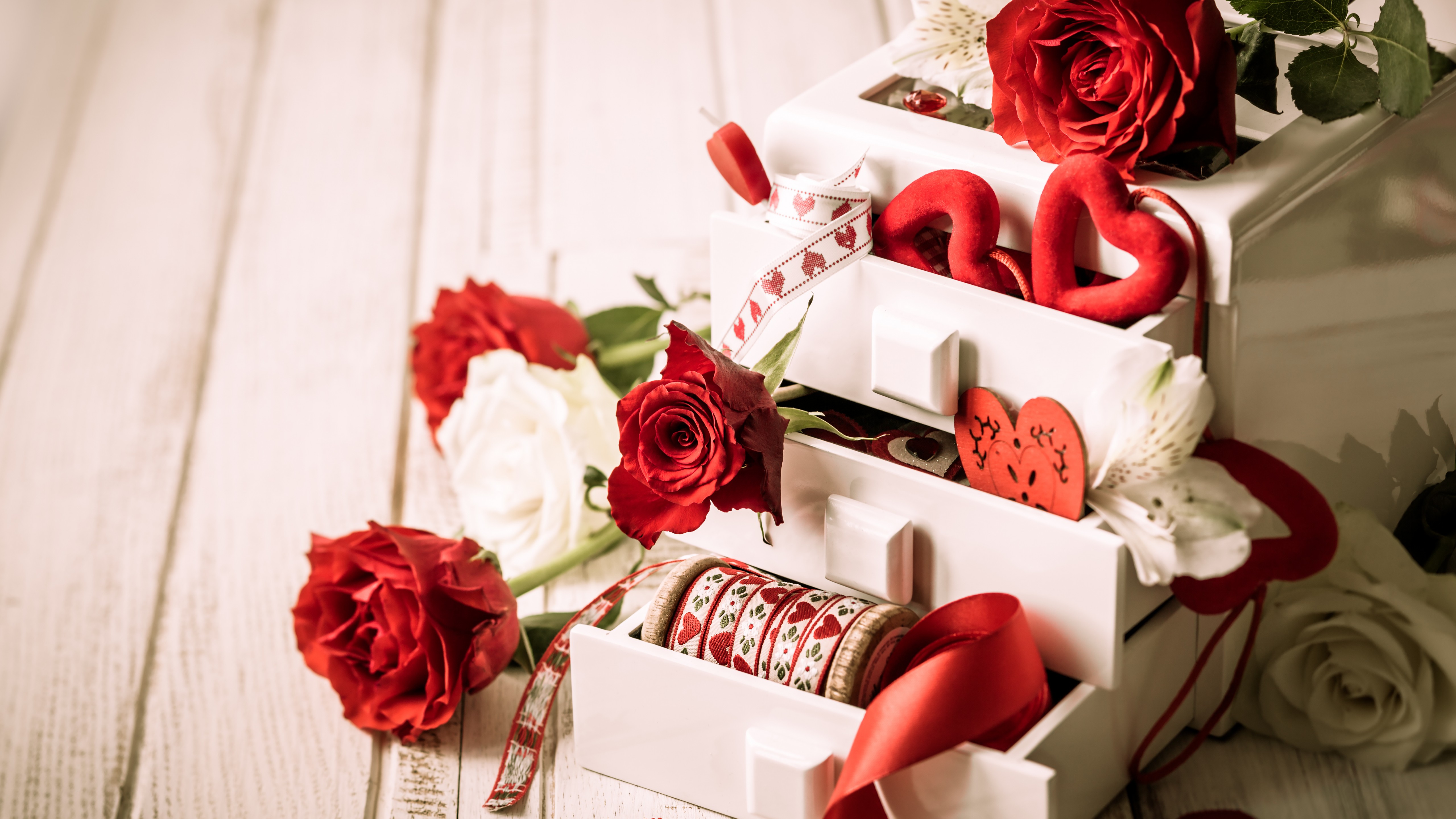 Wallpaper Valentine's Day, rose, heart, ribbon, romantic, love, Holidays  #8491 - Page 14