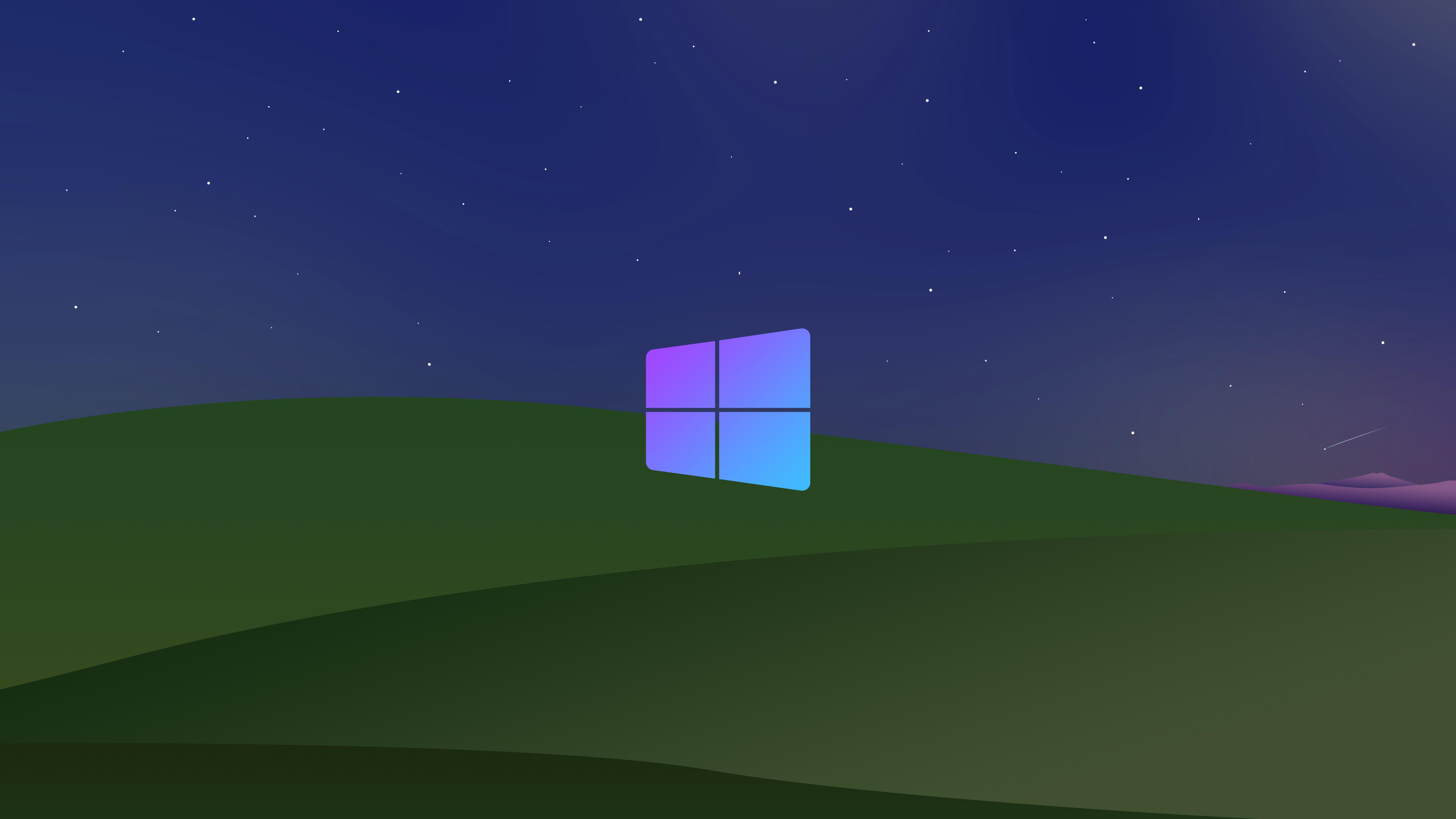 Windows XP Đêm tối giản winxp 4K tải xuống hình nền